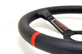 13.75" Suede Steering Wheel w/ Red Stripe