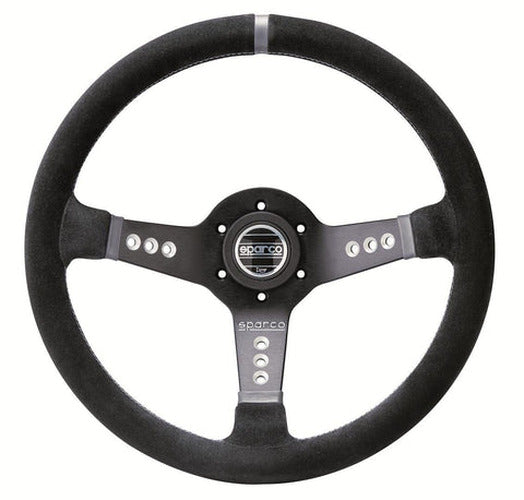 L777 Piuma Steering Wheel, Grey Leather/Black Suede
