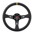 350mm Steering Wheel w/ Yellow Stripe