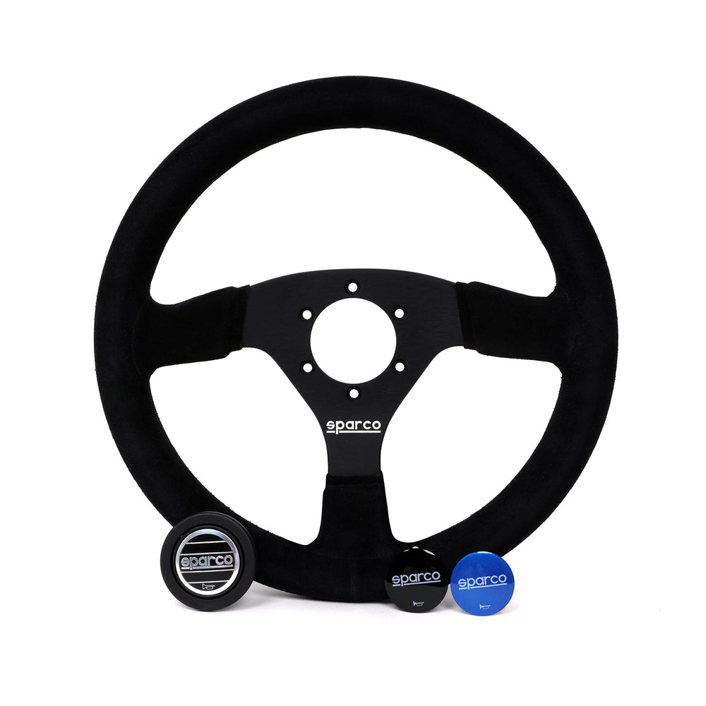 R 323 330mm Black Suede Steering Wheel