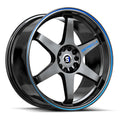 SPT-33 17x8 +38 4x100 Wheel with Blue Line