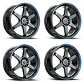 SPT-33 17x8 +38 4x100 Wheel with Blue Line