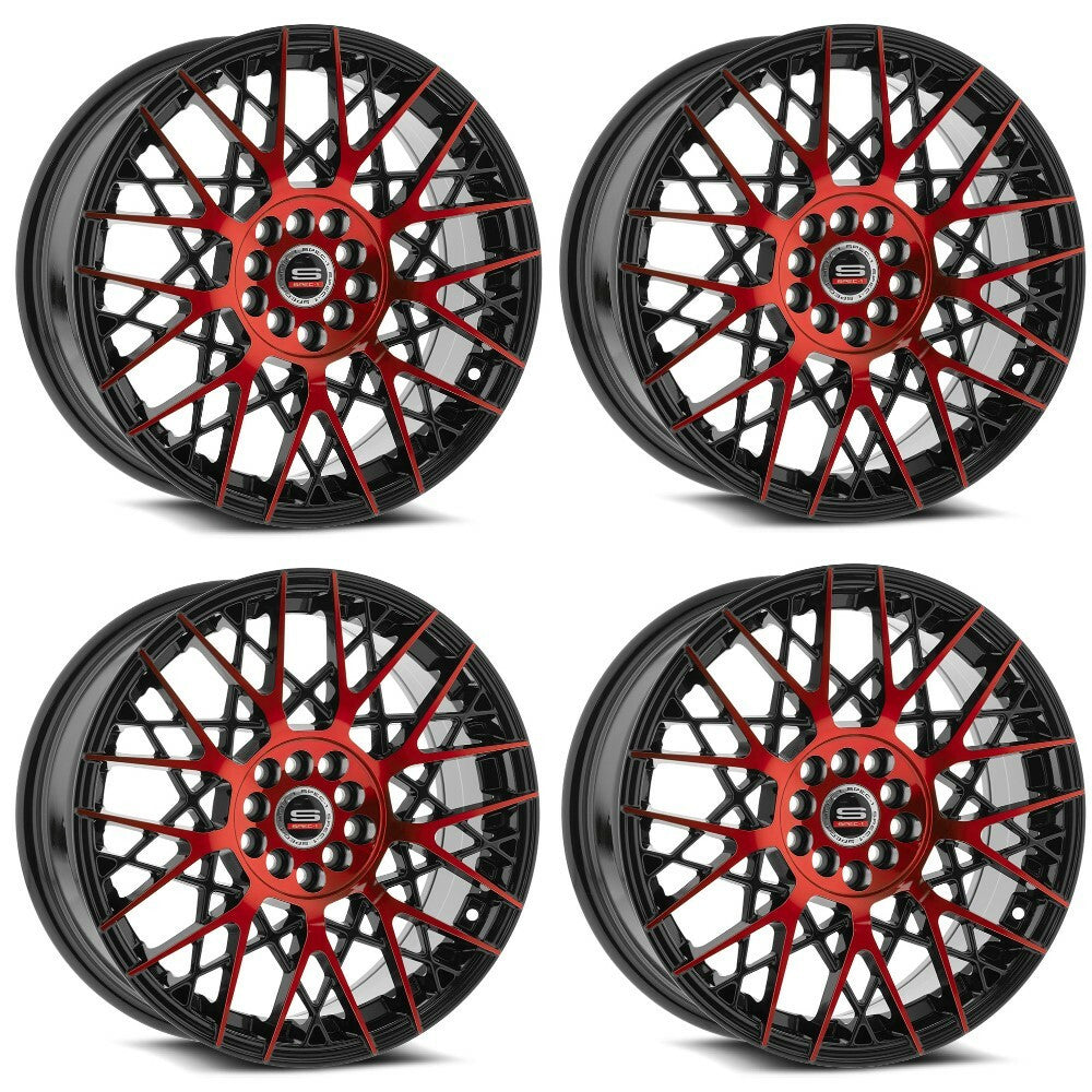 SP-53 18x8 Gloss Black & Red Machined Wheel