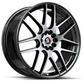 SP-65 18x8 34mm Offset Gloss Black Machined Aluminum Wheel