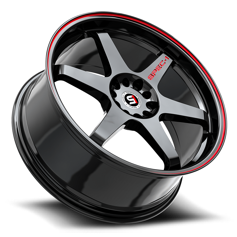 SPT-33 17x9 +25mm 6x139.7 Gloss Black Blue Outer Ring
