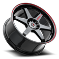 SPT-33 17x9 +25mm 6x139.7 Gloss Black Blue Outer Ring