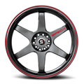 SPT-33 17x9 +25mm 6x139.7 Gloss Black Blue Outer Ring