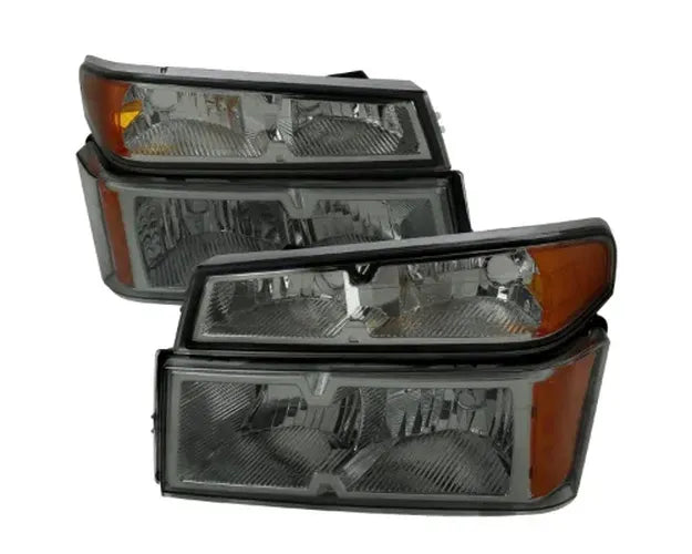 Euro Headlights, Chrome Housing, Smoked Lens