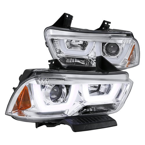 Chrome Clear Projector Headlights with LED DRL