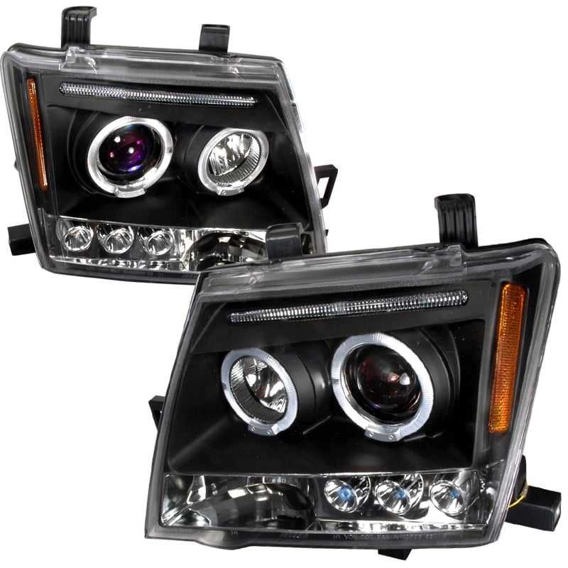 Black Halo Projector Headlights w/ LED Accent