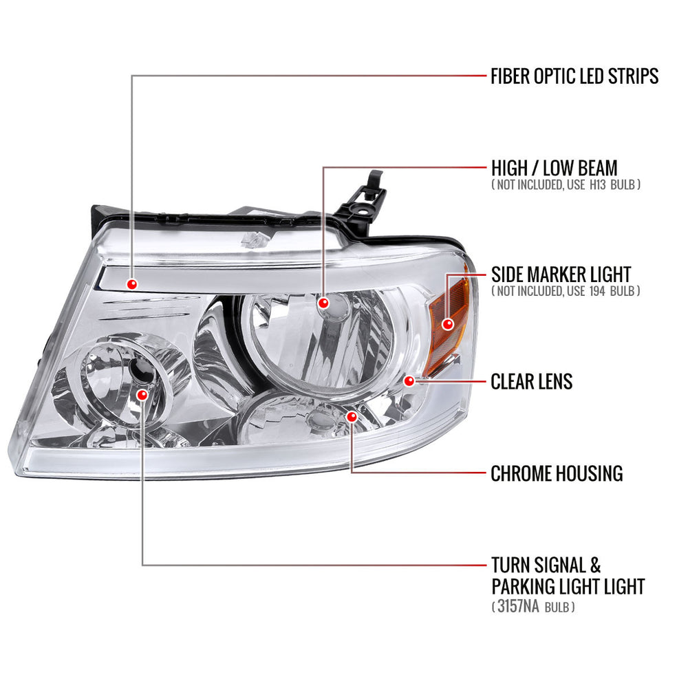 Factory Style Headlights with LED Bars