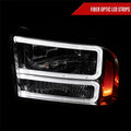 Chrome Headlights with LED Bar