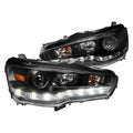 R8 Style Black Housing Projector Headlight