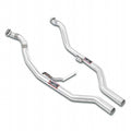 Downpipe, 2 x Ø60mm Stainless Steel