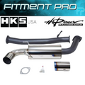 HKS RX8 75mm Single Ti-Tip Hi Power Cat-back Exhaust (SUS304 NO COATING)