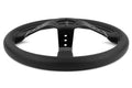 L777 350mm 63mm Dish Black Leather Steering Wheel
