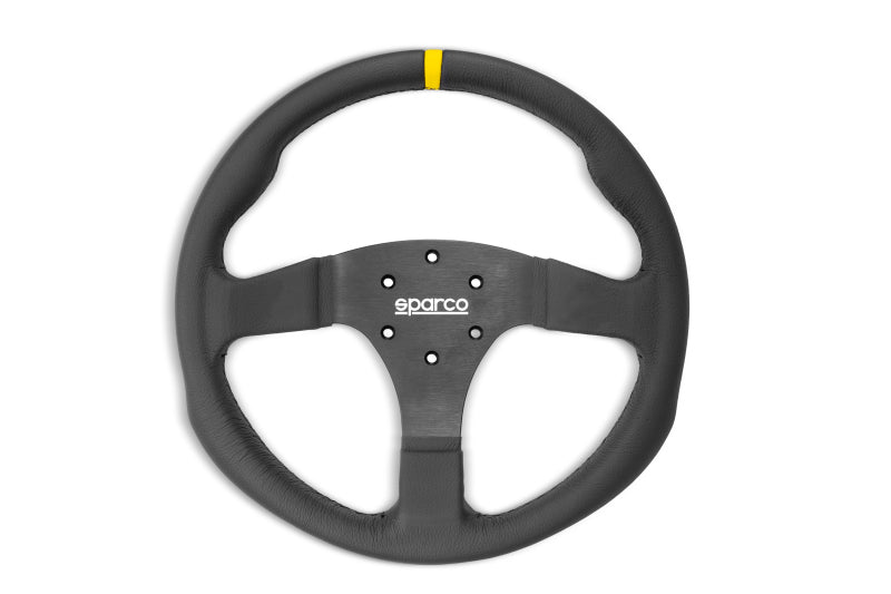 R350B 350mm Competition Steering Wheel w/ Yellow Stripe
