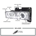 Dual Halo LED Projector Headlights