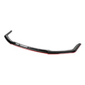 HATCHBACK FRONT BUMPER LIP GLOSSY BLACK WITH RED TRIM
