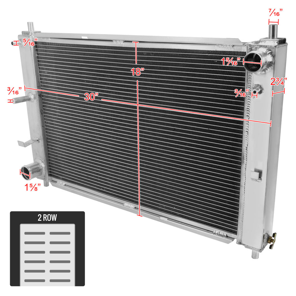 2-Row Aluminum Crossflow Radiator