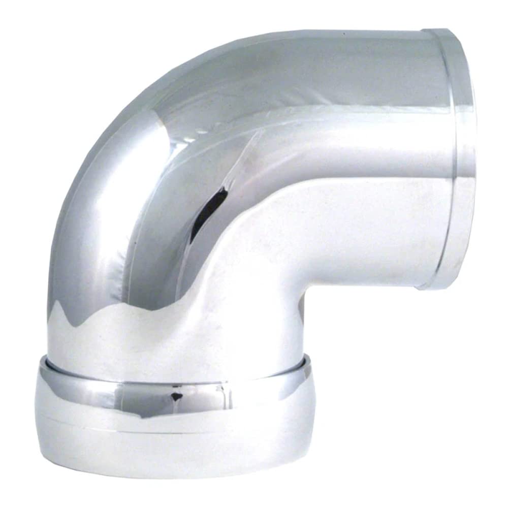 90-Degree Air Intake Elbow, 3-Inch Chrome