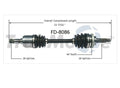 Front Left CV Axle Shaft