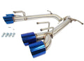 3.5" Quad Tip Axle Back Exhaust Muffler Delete