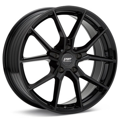 A15-2 17x8 +35 5-114.3 73.1 Gloss Black Painted Wheel
