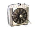 Radiator w/Fans 55-57 Chevy LS Auto Trans Raw