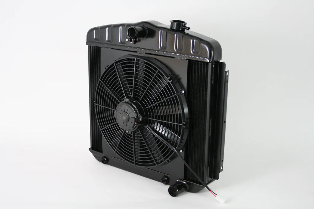 Radiator w/Fans 55-57 Chevy LS Auto Trans Raw