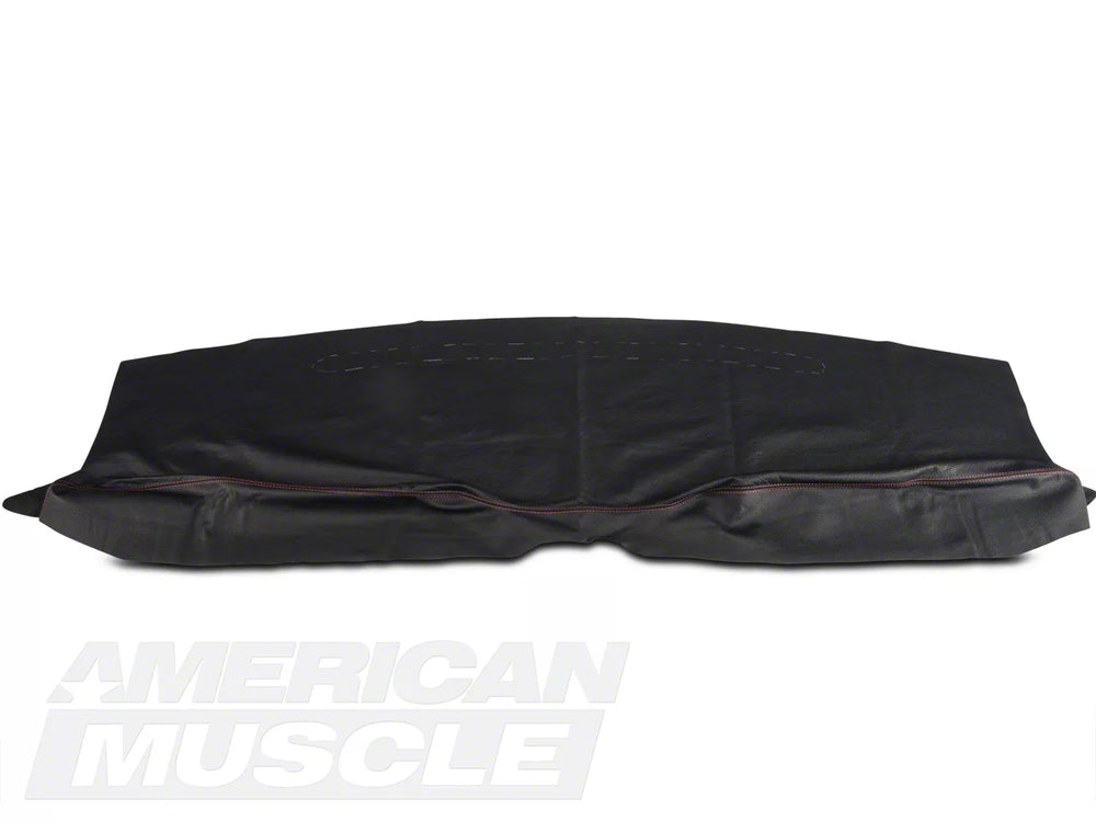 Premium Black Leather Dash Cover