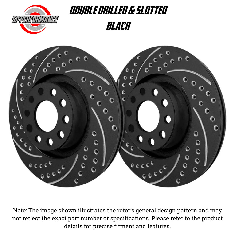 Double Drilled and Slotted Brake Rotors