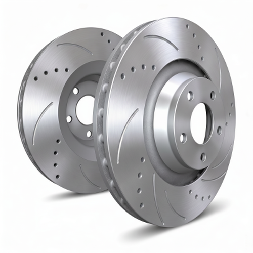 Rear Drilled and Slotted Brake Rotors