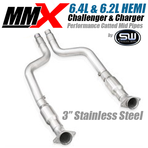 3-Inch Catted Lead Pipes with Extra O2 Bungs
