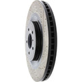 Vented Disc Brake Rotor with Drilled and Slotted Surface