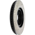Vented Disc Brake Rotor with Drilled and Slotted Surface