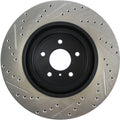 Vented Disc Brake Rotor with Drilled and Slotted Surface