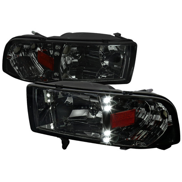 Crystal Headlights, Chrome Housing, Smoke Lens