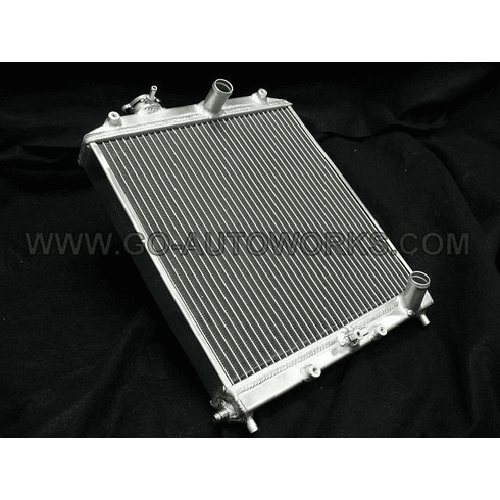 1/2 Sized Dual-Core Aluminum Radiator with -6AN Bung