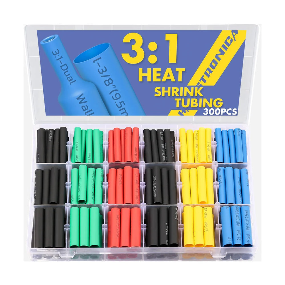 300-Piece Heat Shrink Tubing Kit