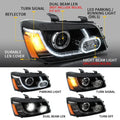 LED Projector Headlights Smoked/Black