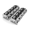 Assembled Aluminum Cylinder Head Pair, Natural Finish