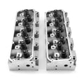 Assembled Aluminum Cylinder Head Pair, Natural Finish