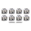 Flat Top Hypereutectic Piston Set, 4.030-inch Bore
