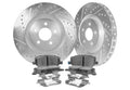 Cross Drilled & Slotted 1-Piece Rotor and Pad Kit