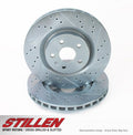 Cross Drilled & Slotted 1-Piece Rotor and Pad Kit
