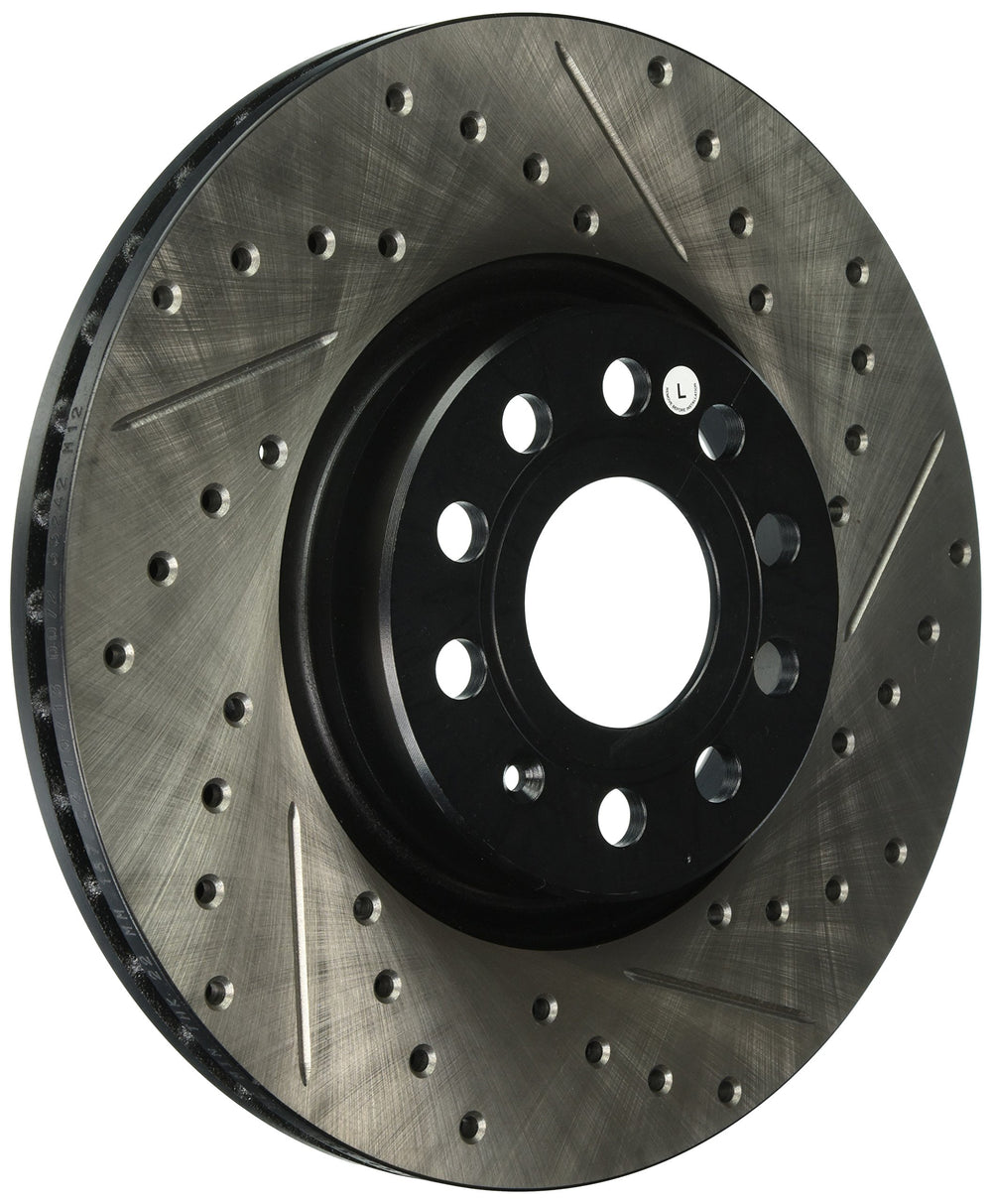 Front Left Slotted Disc Brake Rotor