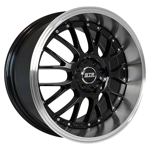 18x8 +35mm 5x100/5x114.3 Black Machined Lip Wheel