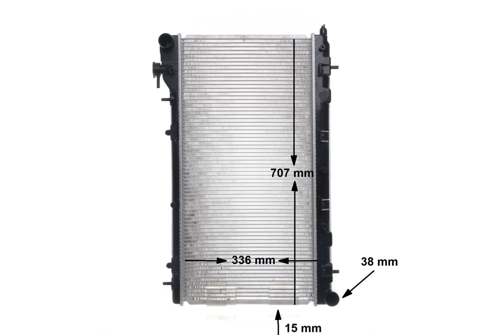 Aluminum/Plastic Radiator 340mm Core