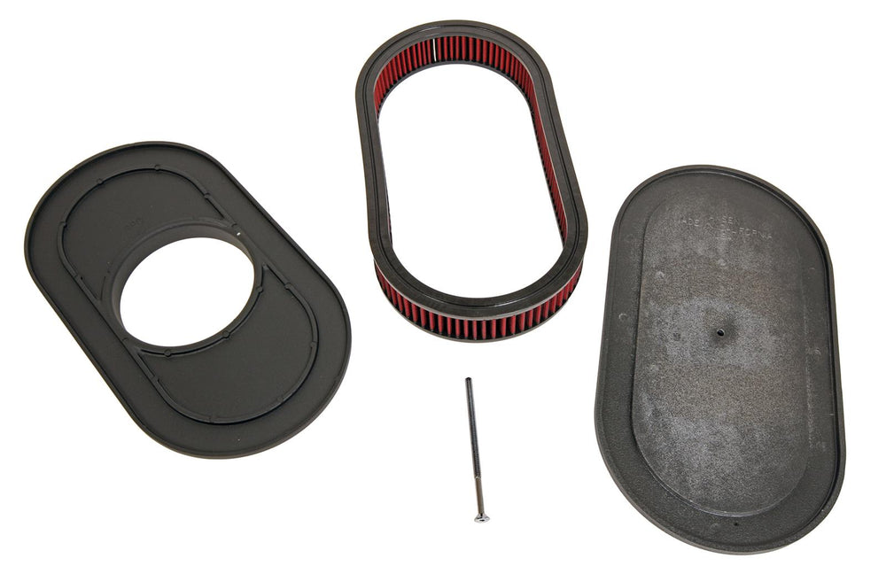 Diecast Logo Oval Air Cleaner, Black Wrinkle